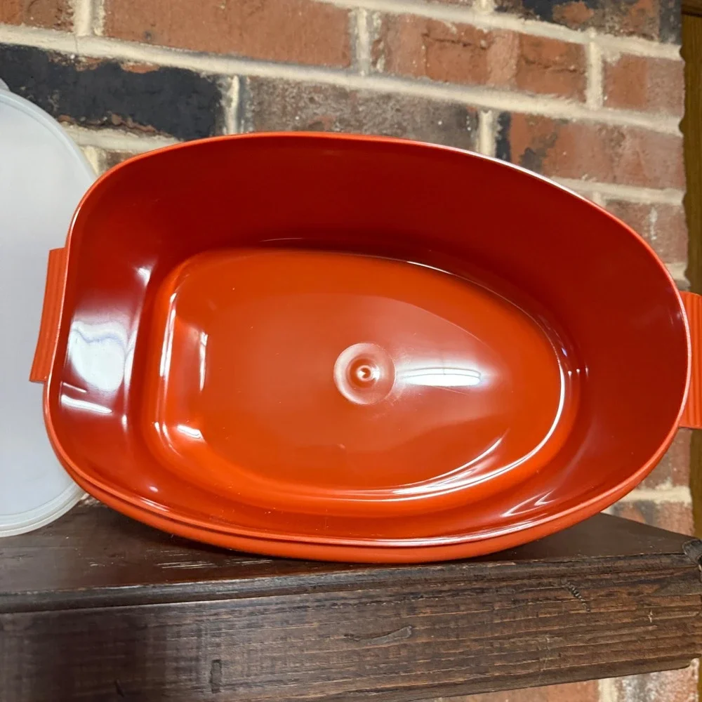 Vintage Tupperware Oval Roaster‎ Meat Flavor Saver Keeper Tray Storage Container